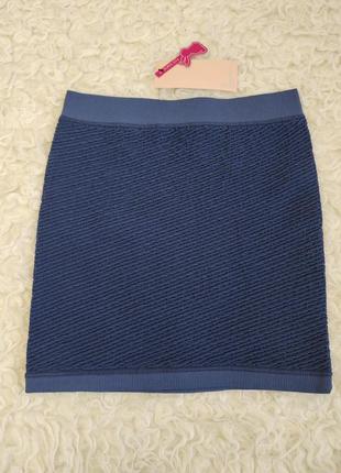 Стильная фактурная мини юбка-бюбка tally weijl, р.xs-m