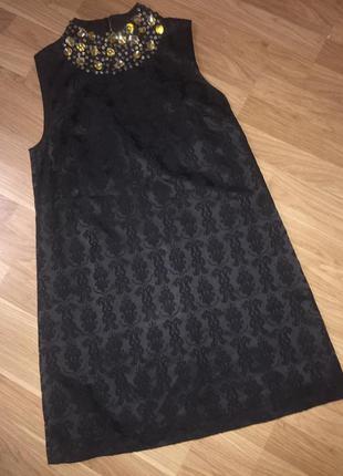 Чёрное вечернее нарядное платье next размер 14