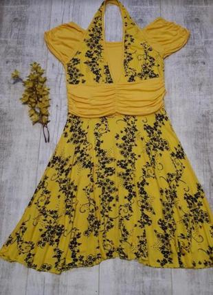Платье желтое италия