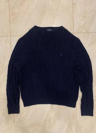 Джемпер вязаный свитер polo ralph lauren синий мужской