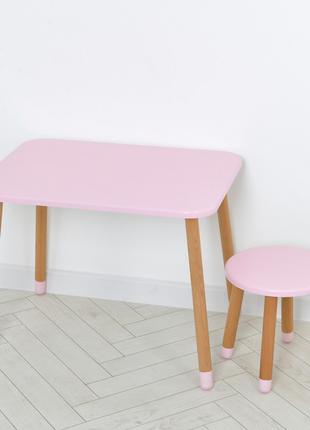 Дерев'яний дитячий столик та стільчик Bambi 04-026R рожевий