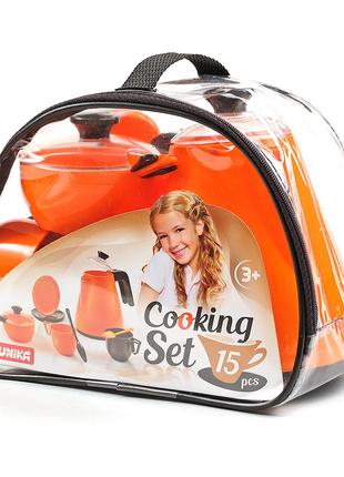 Набор посуды игрушечный “Cooking Set” (15 pcs) оранжевый шарик