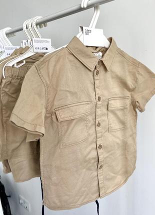 Комплект из рубашки, шортов и панамки для мальчиков от h&m