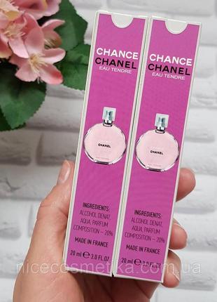 Жіночий міні парфум chanel chance  eau tendre 20 мл