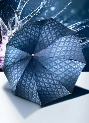 Компактный и надежный женский зонт  с геометрическим рисунком