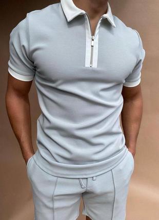 Комплект футболка + шорты (серый)