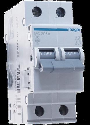 Автоматичний вимикач Hager MC206A
