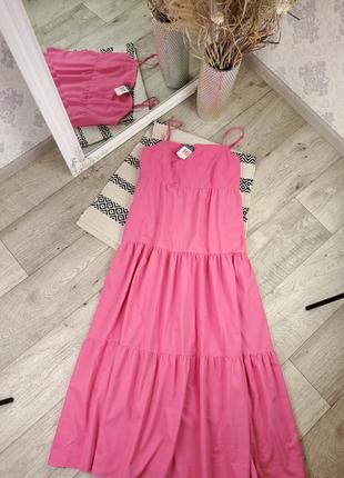 Брендовое нежное платье сарафан розового цвета primark💕