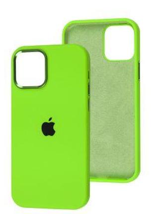 Чохол для IPhone New Silicone Case Shiny Green