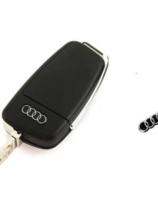 Наклейка на ключ Audi на ключ металлическая 16 мм 6 мм