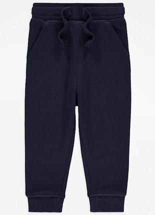 Трикотажные темно-синие брюки