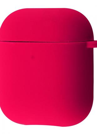 Чехол Silicone Case Full for AirPods 1/2 rose red