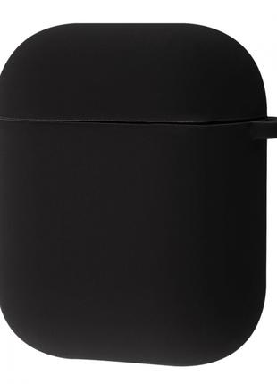 Чехол Silicone Case Full for AirPods 1/2 black