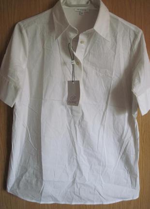 .новая классическая белая блузка "gf ferre" р. s