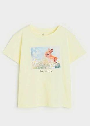 Футболка футболки h&m кролик хлопок