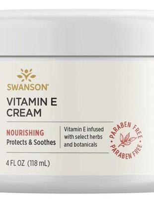 Крем с витамином е, vitamin e cream от swanson, 118мл