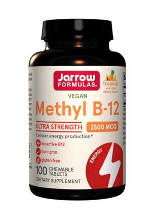 Метил B-12, 2500 мкг, тропический вкус, Methyl B-12, Jarrow Fo...
