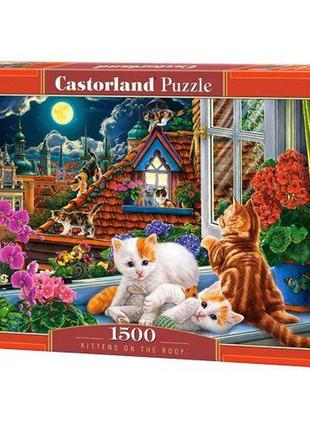 Пазлы castorland "котята на крыше", 1500 элементов