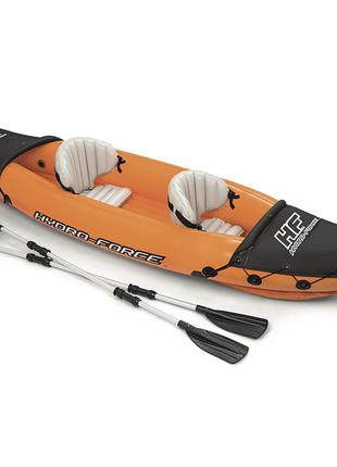 Двомісна надувна байдарка (каяк) Bestway 65077 Lite-Rapid X2 K...