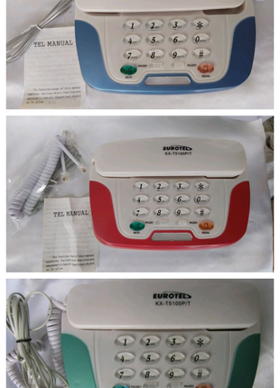 Телефон стаціонарний кнопочноый Eurotel KX-T5100P/T,новий