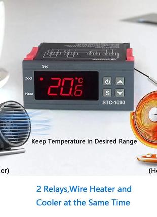 Термостат, терморегулятор STC-1000 220вольт