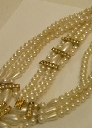 Набор ожерелье колье браслет бижутерия чехословакия №1530