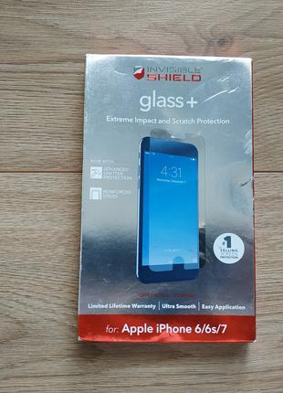 Фирменное ZAGG защитное стекло на iPhone 6 6S 7 8 Plus Glass+