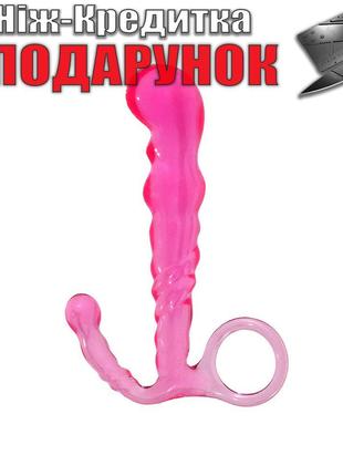 Анальный стимулятор двойной Sexy toy S (11.1 см х 8.1 см) Розовая