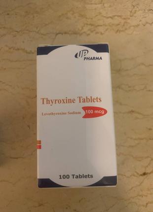 Thyroxine 100mcg Тироксин. 100 tablets