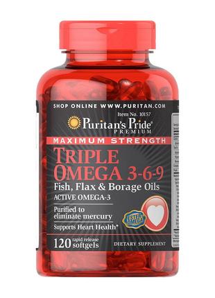 Maximum Strength Triple Omega 3-6-9 Fish, Flax & Borage Oils (...