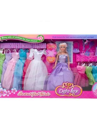 Детская кукла  8027 с набором одежды (фиолетовый)