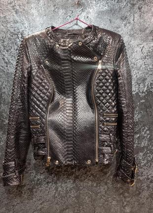 Дизайнерская куртка косуха питон питон змея