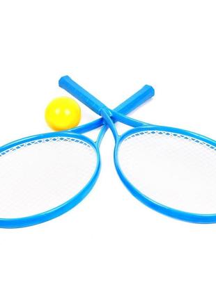 Игровой набор для игры в теннис технок 2957txk(blue) (2 ракетк...