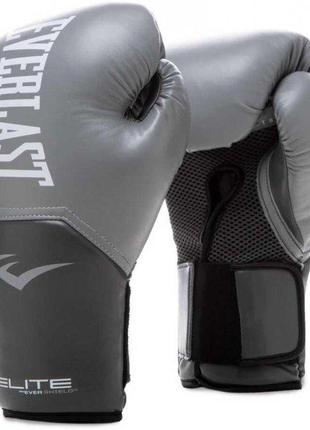 Боксерские перчатки Everlast Elite Training Gloves Серый 12 ун...