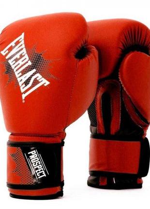 Боксерские перчатки Everlast Prospect Gloves Черный Красный 8 ...