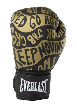 Боксерские перчатки Everlast Spark Boxing Gloves Черный Золото...