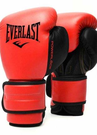 Боксерские перчатки Everlast Powerlock Training Gloves Красный...