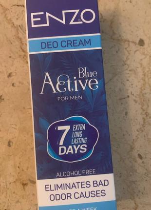 Крем Enzo Deo Cream Blue Active 7 Days для мужчин. 30g