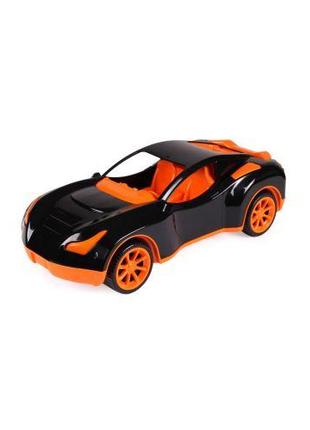 Пластиковая спортивная машина (черно-оранжевая)