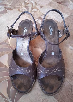 Босоножки s.oliver на каблуках сандалии женские летние обувь н...