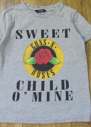 Красивая нарядная футболка серая george  для девочки 5-6 лет 1...