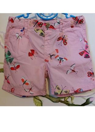 Котоновые легкие шорты с цветами h&m для девочки 5-6 лет рост 116