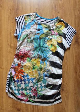 Очень необычная легкая шелковая блуза туника платье marc cain ...