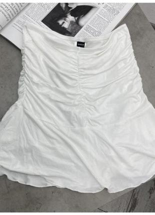 Stein крутая белая мини юбка как новая с подкладкой