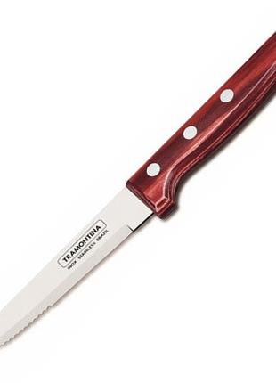 Нож для стейка TRAMONTINA POLYWOOD Jumbo (12,7 см) Красная руч...