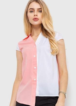 Блуза двухцветная   цвет розовый 230r99