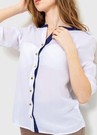 Блуза классическая   цвет бело-синий 230r111
