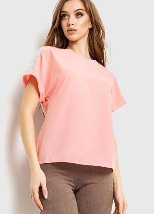 Блуза повседневная  цвет розовый 230r101-2