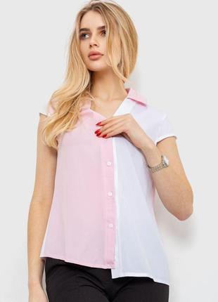 Блуза двухцветная   цвет светло-розовый 230r99