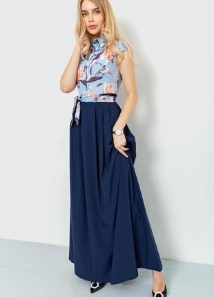 Платье с цветочным принтом  цвет синий 230r79